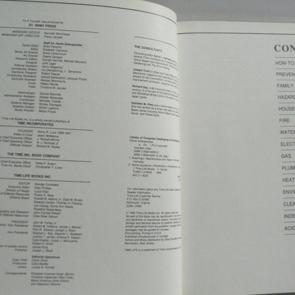 Home Emergencies Book Fix It Yourself Time-Life 1989 Hardcover 144 Pages - Picture 3 of 5